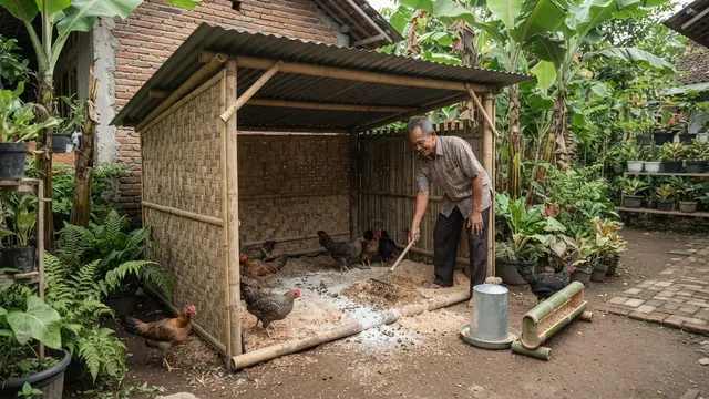 Cara Ternak Ayam Kampung di Halaman Rumah Tanpa Bangunan Permanen