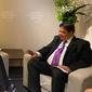 Menteri Koordinator Bidang Perekonomian Airlangga Hartarto bertemu Ratu Maxima dari kerajaan Belanda. Pertemuan itu merupakan salah satu rangkaian acara World Economic Forum (WEF) 2022 di Davos, Swiss  Selasa (25/5).
