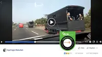 [Cek Fakta] Gambar Tangkapan Layar Video Iring-iringan Truk di Jalan Tol