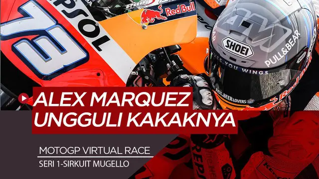 VIDEO: Marc Marquez Dikalahkan Sang Adik di MotoGP Virtual Race