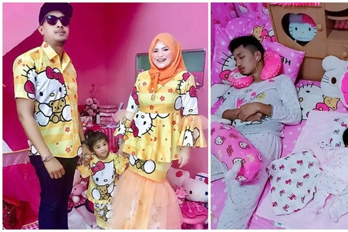 Potret Kalau Cowok Menikahi Fans Hello Kitty Garis Keras, Meriah Abis