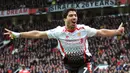 2. Luis Suarez - Suarez adalah salah satu penyerang terbaik yang pernah dimiliki Liverpool. Pada tahun 2014, bomber asal Uruguay ini dilepas Liverpool ke Barcelona di bursa transfer dengan harga 81,72 juta euro. (AFP/PAUL ELLIS)