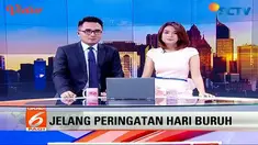 Sejumlah buruh di Bekasi, sibuk mempersiapkan perlengkapan untuk mengikuti aksi buruh hari ini.