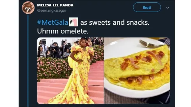 7 Gaya Seleb Mirip Makanan di Met Gala Ini Bikin Geleng Kepala