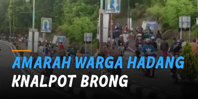 VIDEO: Amarah Warga Tawangmangu Hadang Rombongan Sunmori Berknalpot Brong