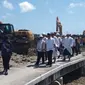 Menteri BUMN Rini Soemarno meninjau proyek reklamasi Pelabuhan Benoa