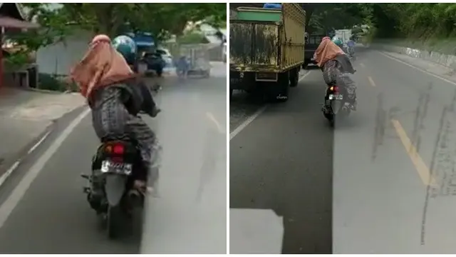 Viral Video Cara Duduk Wanita saat Dibonceng Ini Nyeleneh, Bikin Geleng Kepala