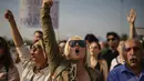 Para demonstran di Istanbul menyerukan agar undang-undang tersebut dicabut. (AP Photo/Emrah Gurel)