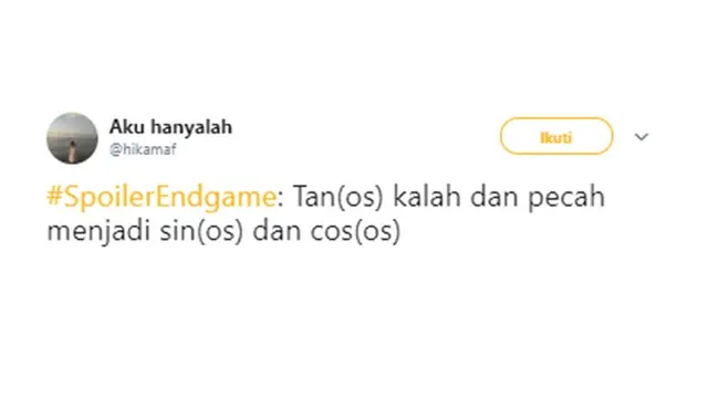 Spoiler Endgame (Sumber: Twitter/@hikamaf)