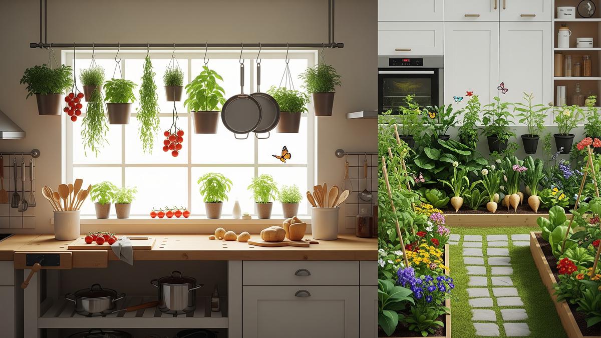 8 Model Dapur Berdampingan dengan Kebun Sayur Mini, Produktif dan Asri