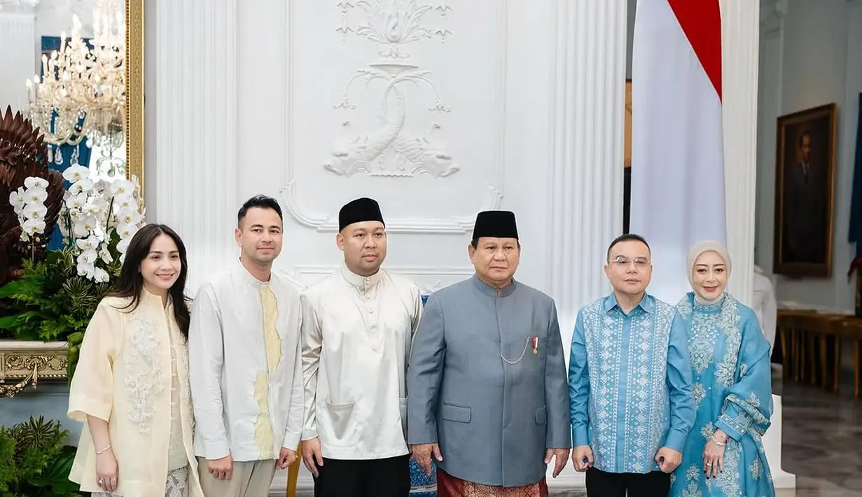 Raffi Ahmad dan Nagita Slavina bersilaturahmi dengan Presiden Prabowo Subianto di Istana Negara [@raffinagita1717]