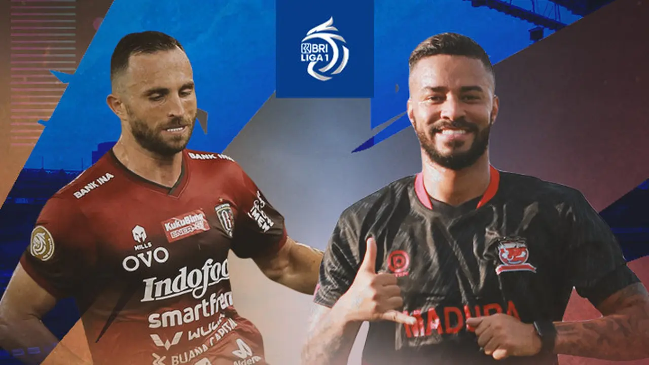 BRI Liga 1 - Bali United Vs Madura United - Ilija Spasojevic Vs Rafael Silva