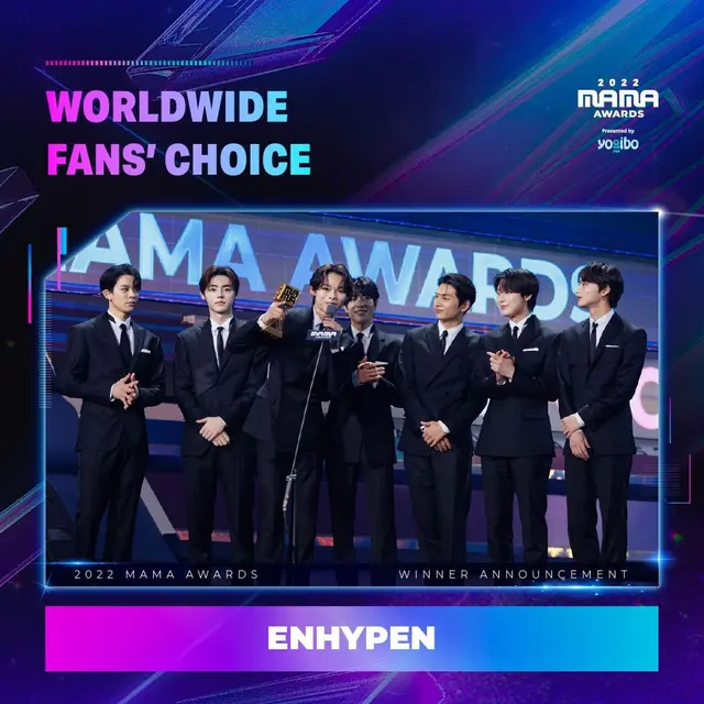 ENHYPEN tampil di MAMA Awards 2022 (Foto: Instagram mnet_mama)