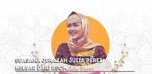 Kamis, (10/6) seperti ini suasana keluarnya jenazah Julia Perez dari RSCM, Jakarta Pusat.