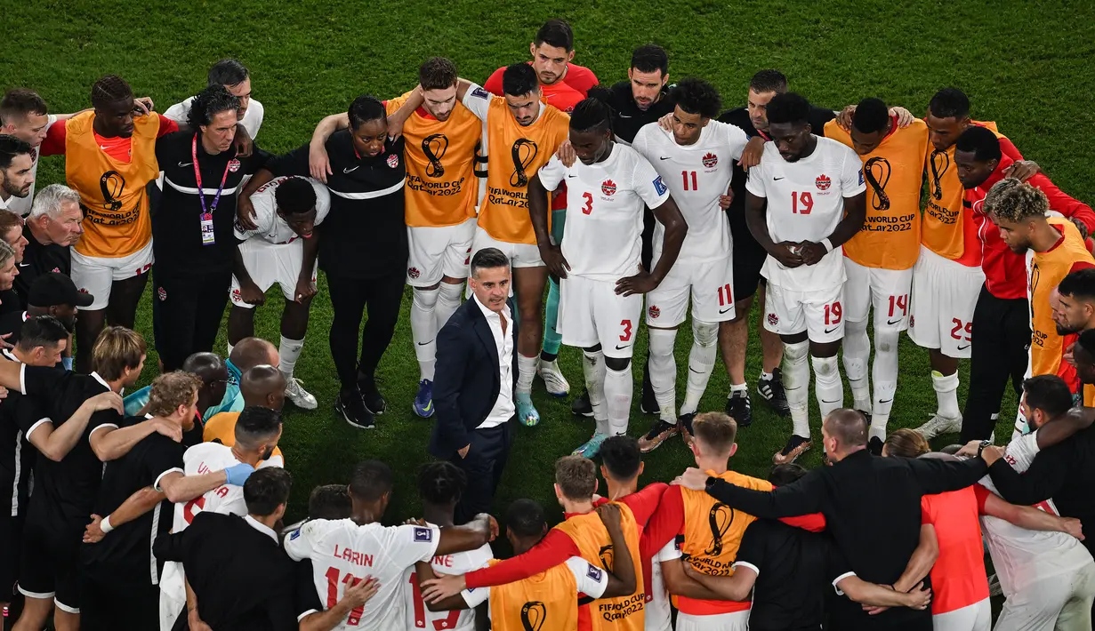 Kabar tersebut datang dari media Inggris, Sky Soprts, yang mengatakan bahwa mantan pelatih Kanda, John Herdman masuk ke dalam bursa calon nahkoda baru Timnas Indonesia. (AFP/Antonin Thuillier)