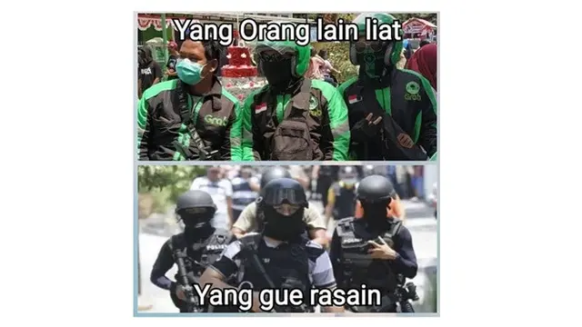 Meme Kocak Keseharian Driver Ojek Online, Penuh Perjuangan dan Tawa