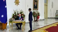 Presiden Jokowi menerima kunjungan Gubernur Jenderal Australia David Hurley di Istana Kepresidenan Bogor, Jumat (17/5/2024). (Foto: Sekretariat Presiden)