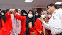 Menko Airlangga menggelar kuliah umum di Universitas Hasanuddin Makassar, Sabtu (12/03)