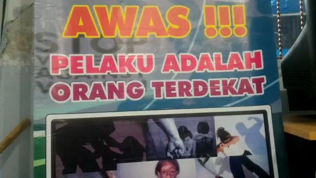 Atribut kampanye pencegahan kekerasan terhadap anak. (Liputan6.com/Muhamad Ridlo)