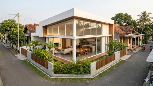 Eksterior Rumah Hook Minimalis (Foto: Gemini AI)