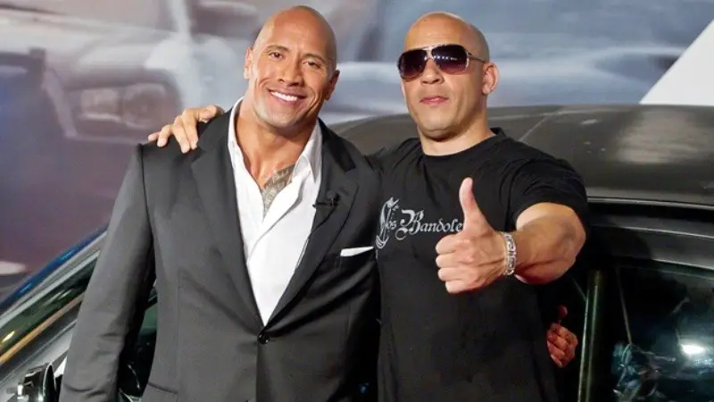 Dwayne Johnson dan Vin Diesel. foto: yahoo