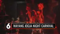 Wayang Jogja Night Carnival kembali digelar di Stadion Mandala Krida, acara ini sekaligus untuk memeriahkan HUT ke-265 Kota Yogyakarta. Sejumlah seniman menampilkan pertunjukannya untuk memeriahkan acara yang bertemakan Semar Boyong.