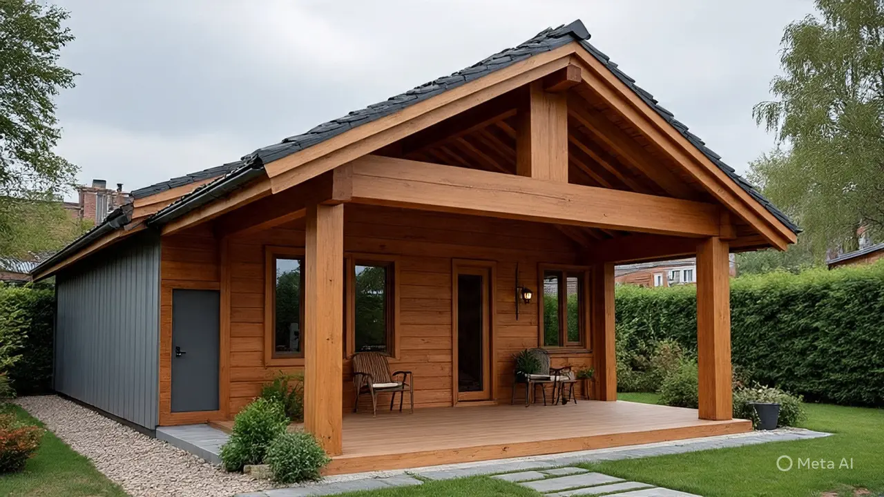 Desain Rumah Kayu Skandinavia Bernuansa Islami