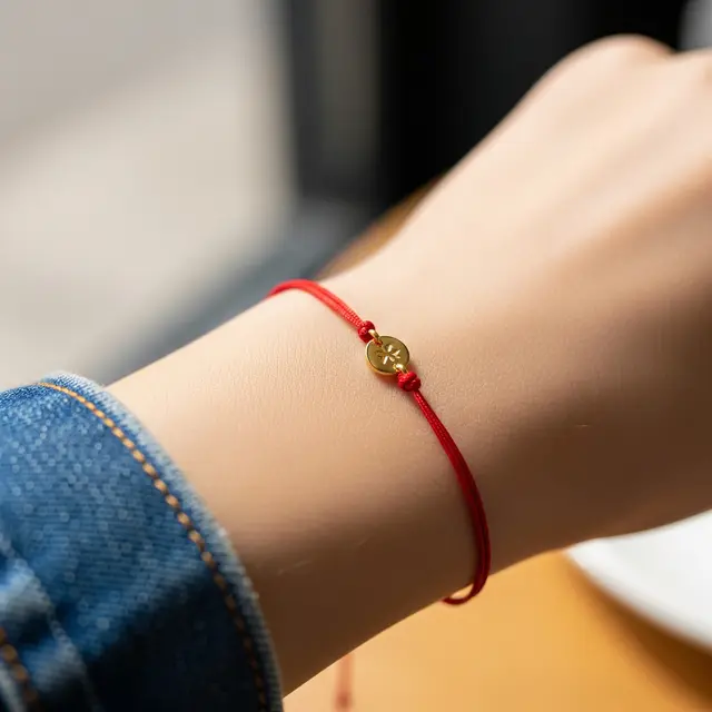 Gelang Emas Tipis Tali Merah 1,5 Gram