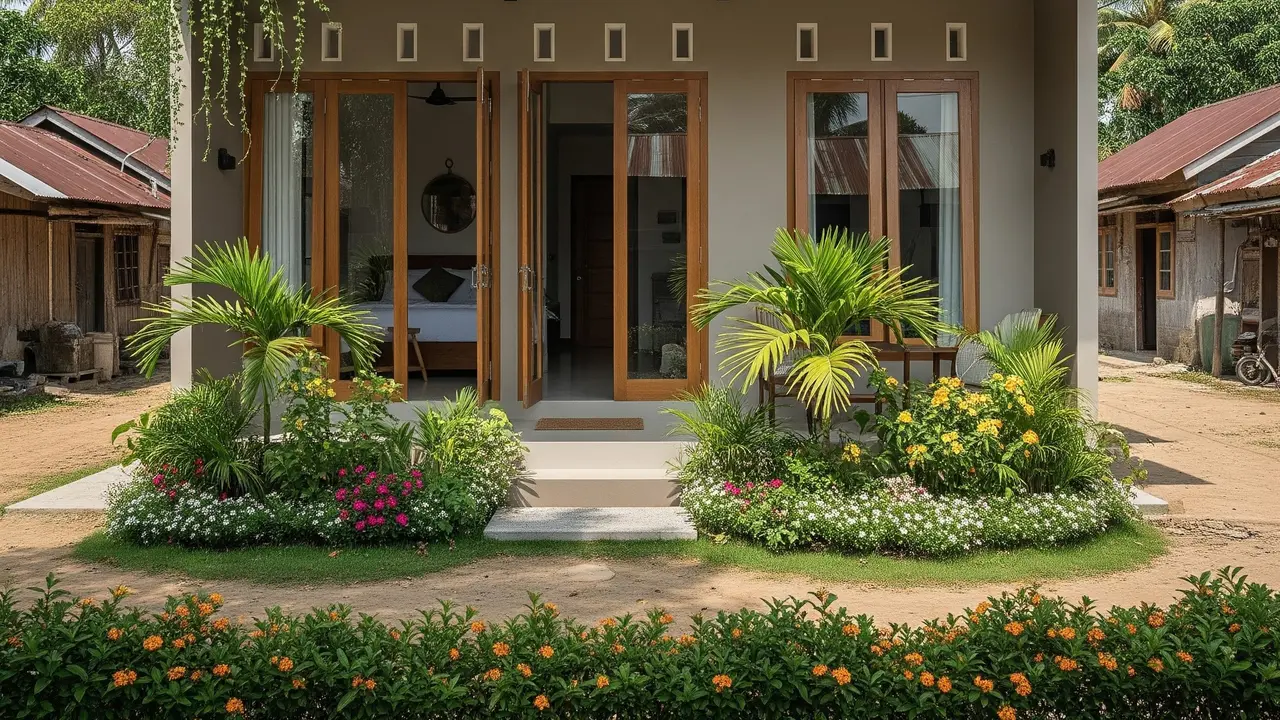 Inspirasi Rumah Kecil di Desa dengan Konsep Tropis Modern