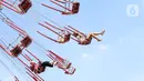 Lokasi Wisata di Jakarta Kembali Beroperasi: Pengunjung mencoba wahana permainan saat berwisata di Dufan, Ancol, Jakarta, Sabtu (20/6/2020). Setelah ditutup selama dua bulan akibat pandemi COVID-19, kawasan rekreasi Taman Impian Jaya Ancol kembali dibuka. (Liputan6.com/Angga Yuniar)