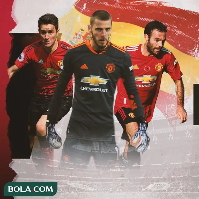 David De Gea, Juan Mata dan Ander Herrera