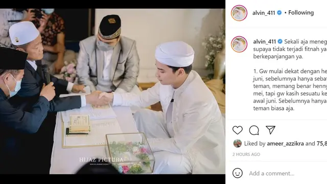Alvin Faiz (Foto: Instagram/@alvin_411)
