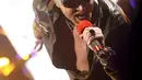 Vokalis Axl Rose dan Slash terakhir kali beraksi pada satu panggung pada tahun 1993 silam. Band ini memang telah mengalami perpecahan sejak tahun 1990. (Bintang/EPA)