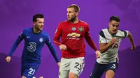 Premier League - Ben Chilwell, Luke Shaw, Sergio Reguilon (Bola.com/Adreanus Titus)