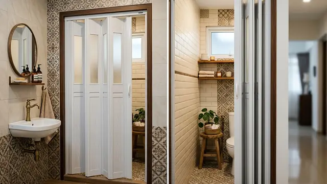 Pintu PVC Folding dengan Beberapa Panel (AI Generated)