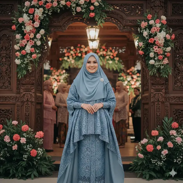 Kebaya Tunik Brokat (Gemini AI)