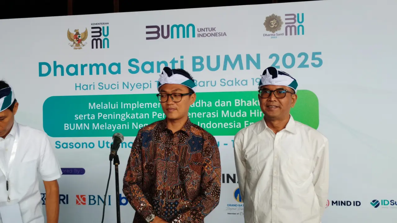 Kementerian Badan Usaha Milik Negara (BUMN) menggelar Puncak acara Dharma Santi Nyepi BUMN 2025