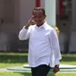 Mantan Ketua Umum Himpunan Pengusaha Muda Indonesia (HIPMI) Bahlil Lahadalia memberi hormat saat tiba di Istana, Jakarta, Selasa (22/10/2019). Bahlil dipanggil Presiden Joko Widodo atau Jokowi untuk menempati salah satu pos kementerian di Kabinet Kerja Jilid II. (Liputan6.com/Angga Yuniar)