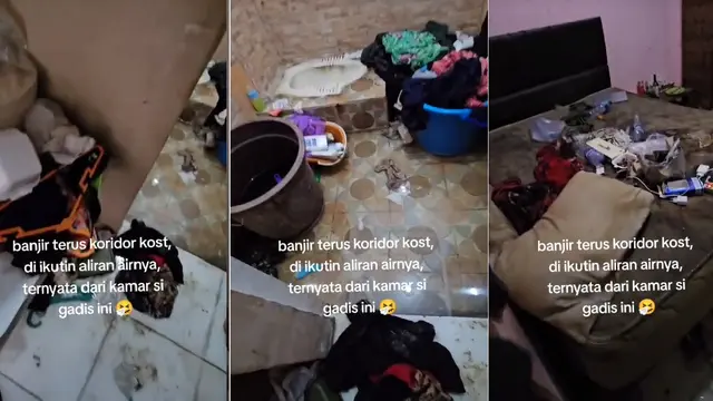 Viral Kamar Kos Penuh Sampah Hingga Banjir