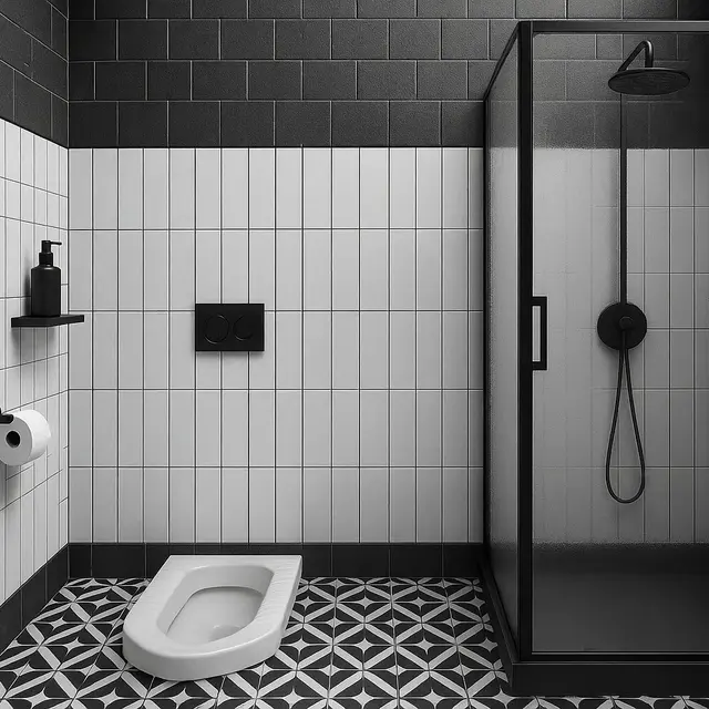 Model Kamar Mandi Kloset Jongkok Dengan Sekat Shower/Ilustrasi AI