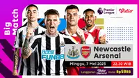 Saksikan Live Streaming Liga Inggris 2022-23 Newcastle United Vs Arsenal di Vidio, Minggu 7 Mei