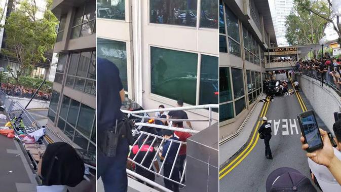 Kenang Korban Kecelakaan Maut Komunitas Filipina Letakkan Bunga Di Lucky Plaza Global Liputan6 Com