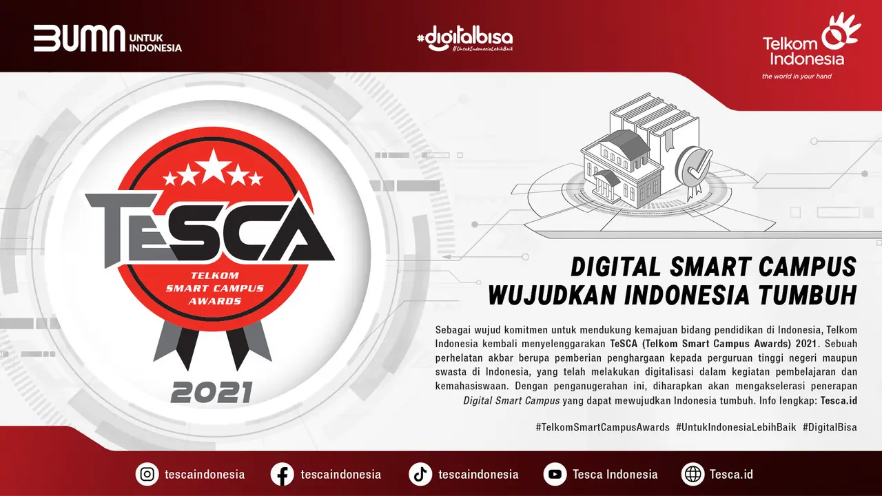 Tingkatkan Digital Adoption dan Digital Creativity, Telkom Resmikan Program Telkom Smart Campus Awards 2021