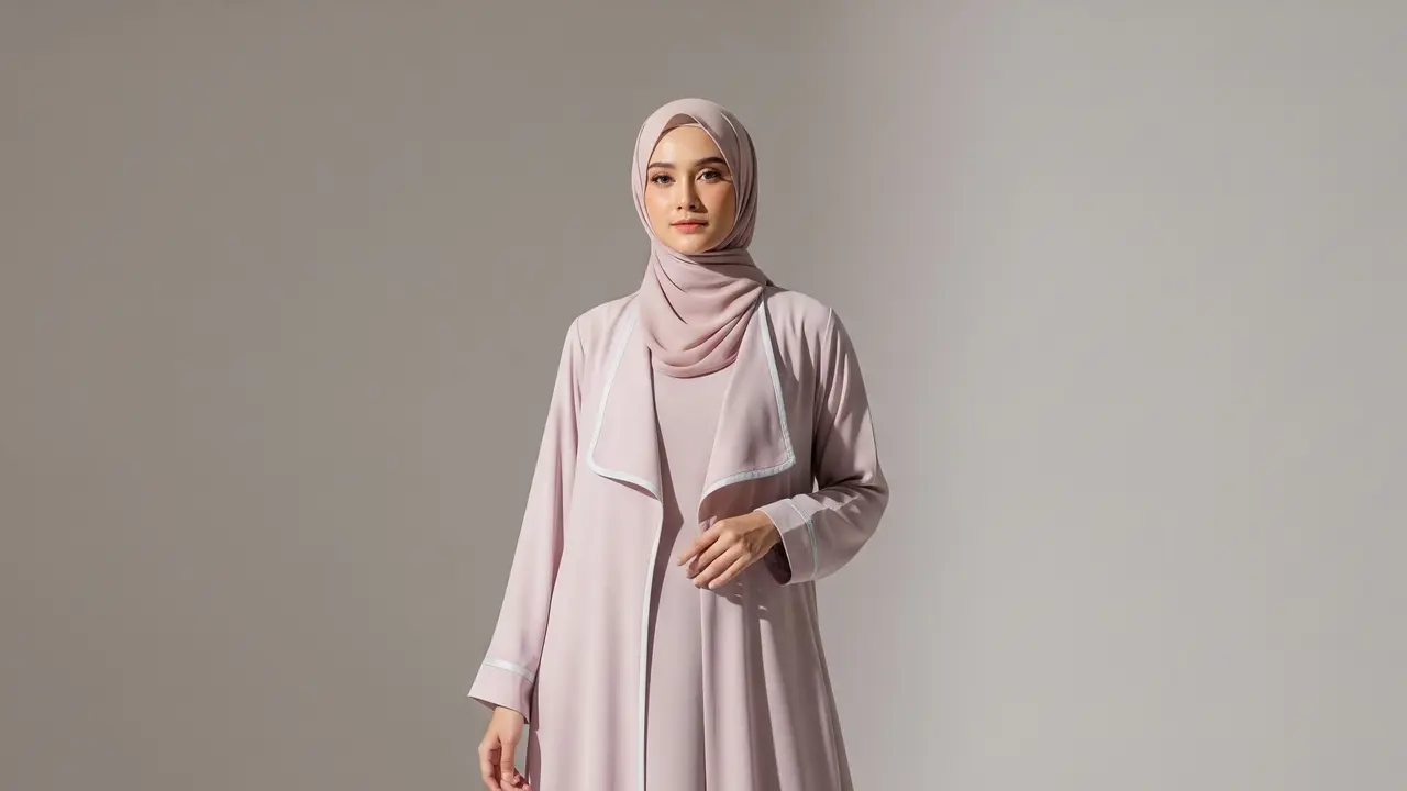 9 Model Gamis Abaya Outer 2 in 1 untuk Lebaran 2026, Tampil Modis dan Praktis