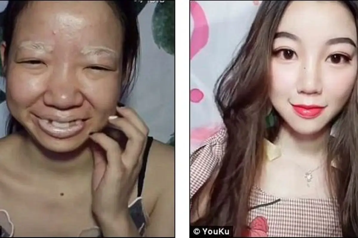 [Bintang] Hanya dengan Makeup Wajah Perempuan Ini Bisa Berubah Drastis, Bikin Shock!