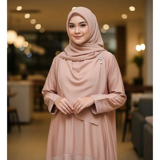 Model Gamis Ramadhan Simple yang Bakal Ngetren untuk Bukber 2026 (Image by Gemini AI)