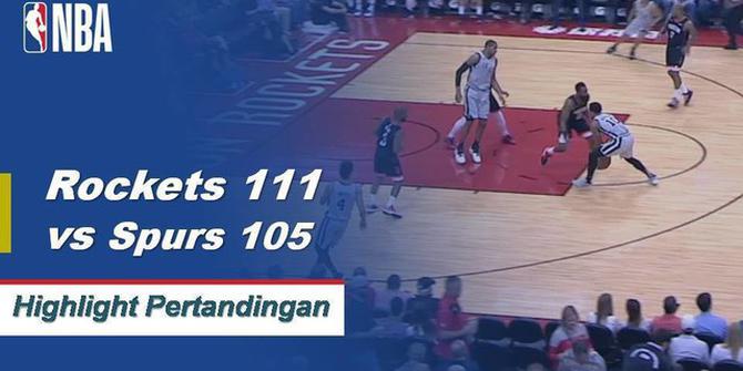 VIDEO: Cuplikan Pertandingan NBA, Rockets 111 vs Spurs 105