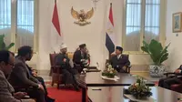 Prabowo Terima Kunjungan Utusan Khusus UEA dan UEA di Istana Merdeka