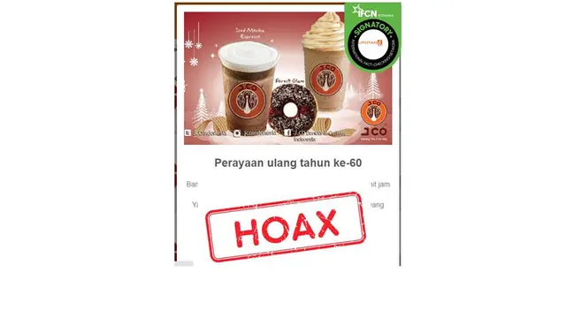 Cek Fakta J.Co bagikan undian berhadiah