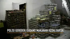 Polres Metro Jakarta Barat Menggerebek gudang penyimpanan makanan kedaluarsa yang dikemas ulang dan diedarkan kembali